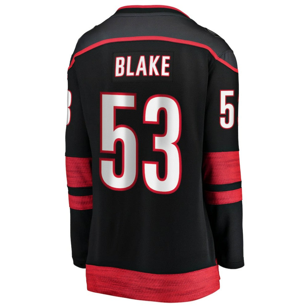 Jackson Blake Carolina Hurricanes Fanatics Women's Home Breakaway Jersey - Black | NHL Jerseys