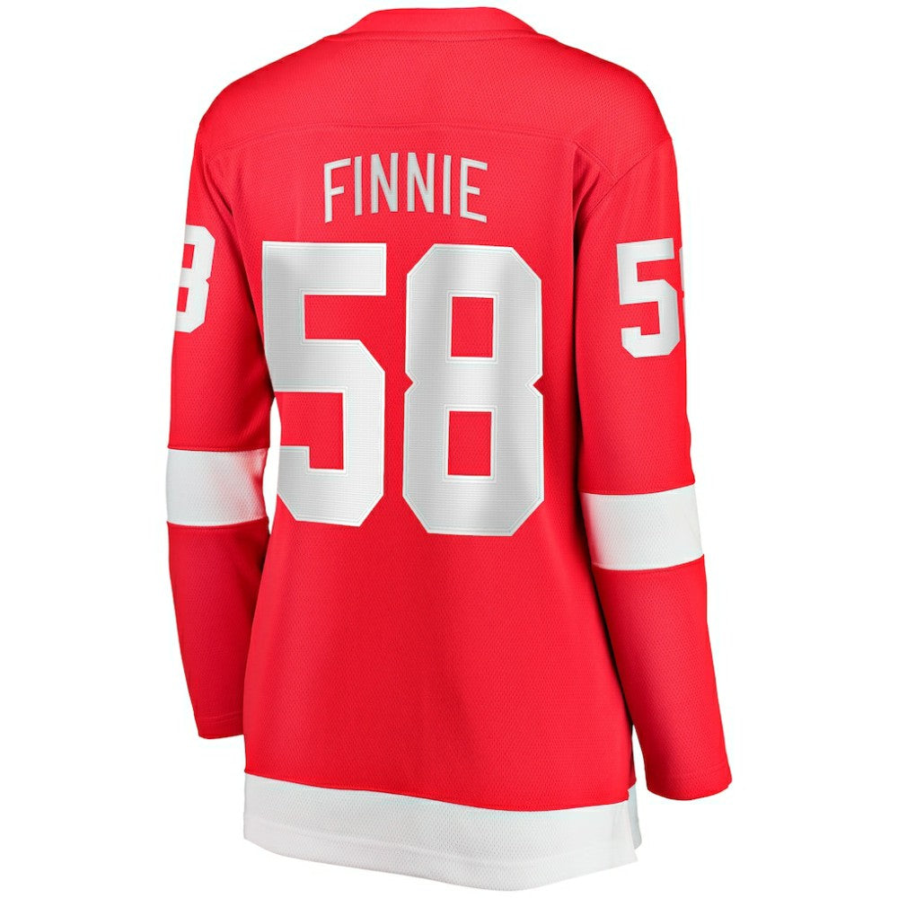 Emmitt Finnie Detroit Red Wings Fanatics Women's Home Breakaway Jersey - Red | NHL Jerseys