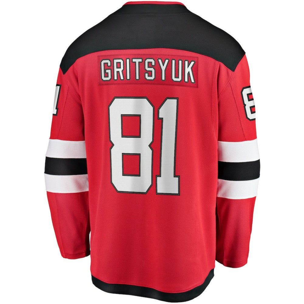 Arseny Gritsyuk New Jersey Devils Fanatics Home Breakaway Jersey - Red | NHL Jerseys