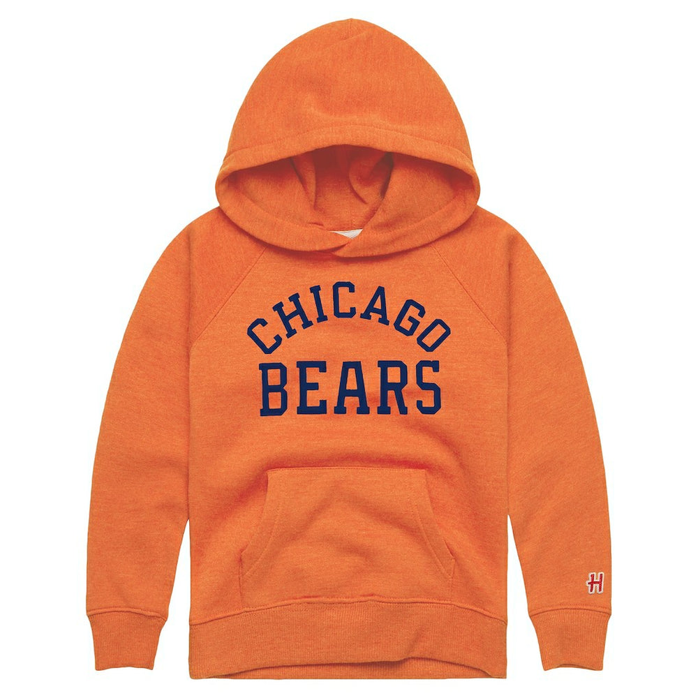 Chicago Bears Homage Youth Classic Tri-Blend Hoodie Orange - NFL