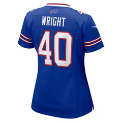 Matthew Wright Buffalo Bills Women's Team Game Jersey Royal - Nike
