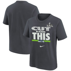 Seattle Seahawks Youth Super Bowl LX Champions Parade T-Shirt Charcoal - Nike