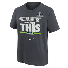 Seattle Seahawks Youth Super Bowl LX Champions Parade T-Shirt Charcoal - Nike
