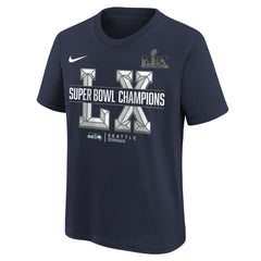 Seattle Seahawks Youth Super Bowl LX Champions T-Shirt College Navy - Nike