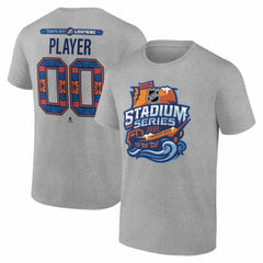 Tampa Bay Lightning - 2026 NHL Stadium Series Personalized Name & Number T-Shirt Gray