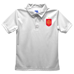 Spain National Team Vive La Fete Youth Solid Polo - White