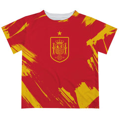 Spain National Team Vive La Fete Youth Paint Brush T-Shirts - Red