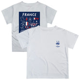 France National Team Vive La Fete Youth Impressions Artwork T-Shirts - White