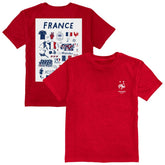 France National Team Vive La Fete Youth Impressions Artwork T-Shirts - Red
