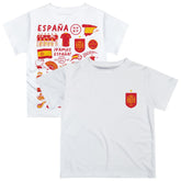 Spain National Team Vive La Fete Youth Impressions Artwork T-Shirts - White