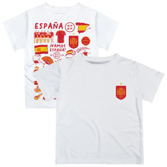 Spain National Team Vive La Fete Youth Impressions Artwork T-Shirts - White