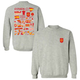 Spain National Team Vive La Fete Women's Impressions Artwork Sweatshirt - Gray