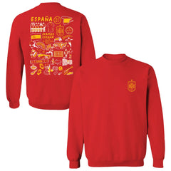 Spain National Team Vive La Fete Women's Impressions Artwork Sweatshirt - Red