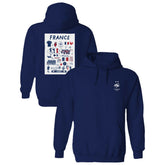 France National Team Vive La Fete Women's Impressions Artwork Hoodie - Navy