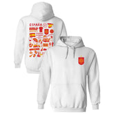 Spain National Team Vive La Fete Women's Impressions Artwork Hoodie - White