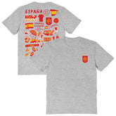 Spain National Team Vive La Fete Women's Impressions Artwork Fitted T-Shirts - Gray