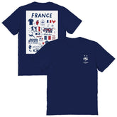 France National Team Vive La Fete Women's Impressions Artwork Fitted T-Shirts - Navy