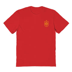 Spain National Team Vive La Fete Women's Impressions Artwork Fitted T-Shirts - Red