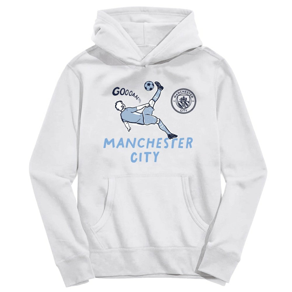 Manchester City Vive La Fete Youth Chilena Style Hoodie - White