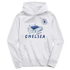 Chelsea Vive La Fete Youth Stadium Style Hoodie - White