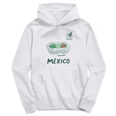 Mexico National Team Vive La Fete Youth Stadium Style Hoodie - White