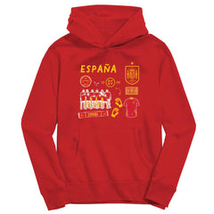 Spain National Team Vive La Fete Youth Impressions Icons Hoodie - Red