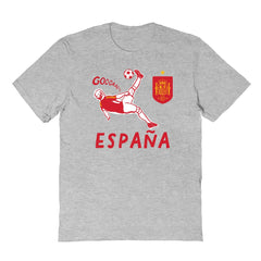 Spain National Team Vive La Fete Youth Chilena Style T-Shirts - Gray