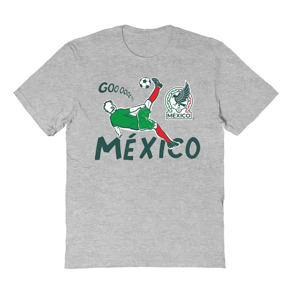 Mexico National Team Vive La Fete Youth Chilena Style T-Shirts - Gray