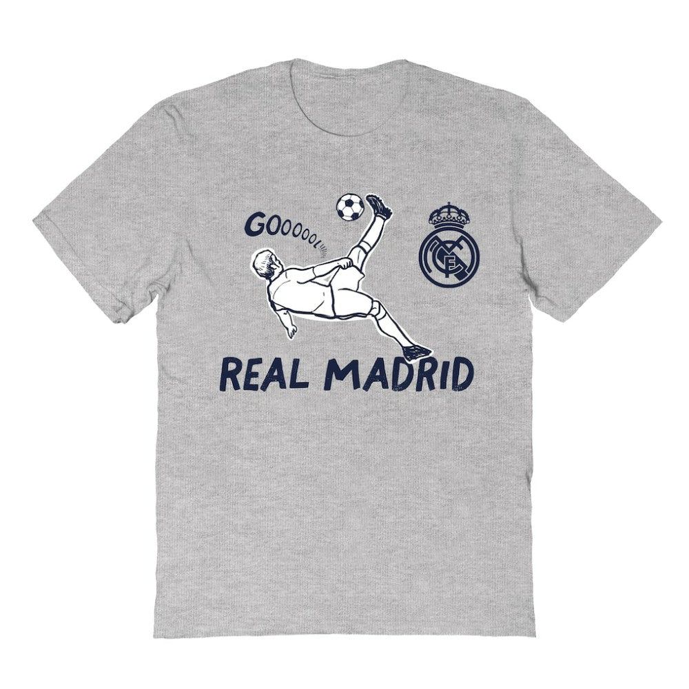 Real Madrid Vive La Fete Youth Chilena Style T-Shirts - Gray