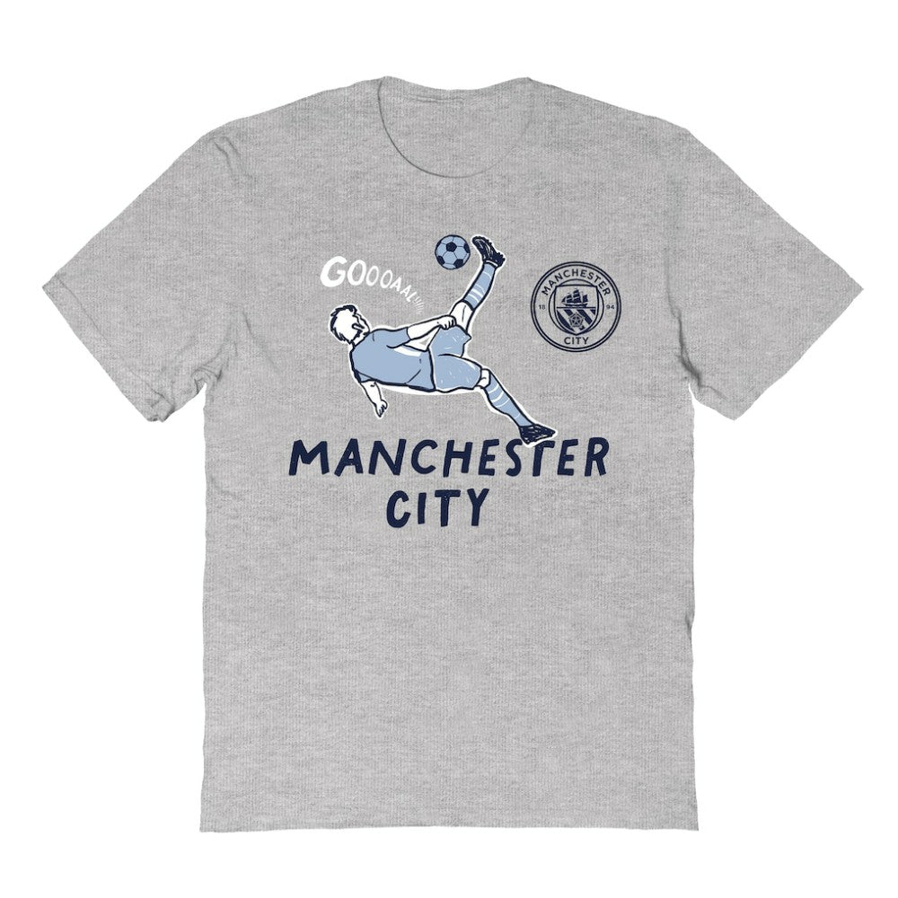 Manchester City Vive La Fete Youth Chilena Style T-Shirts - Gray