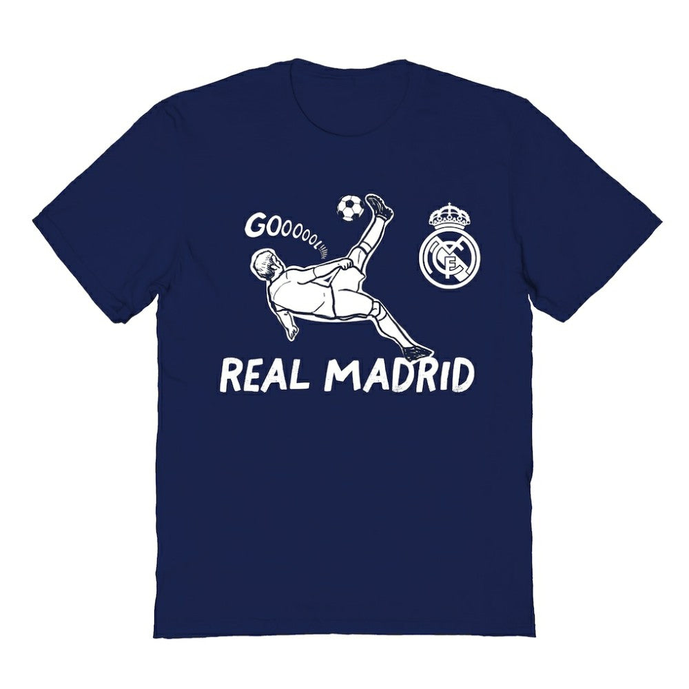 Real Madrid Vive La Fete Youth Chilena Style T-Shirts - Navy
