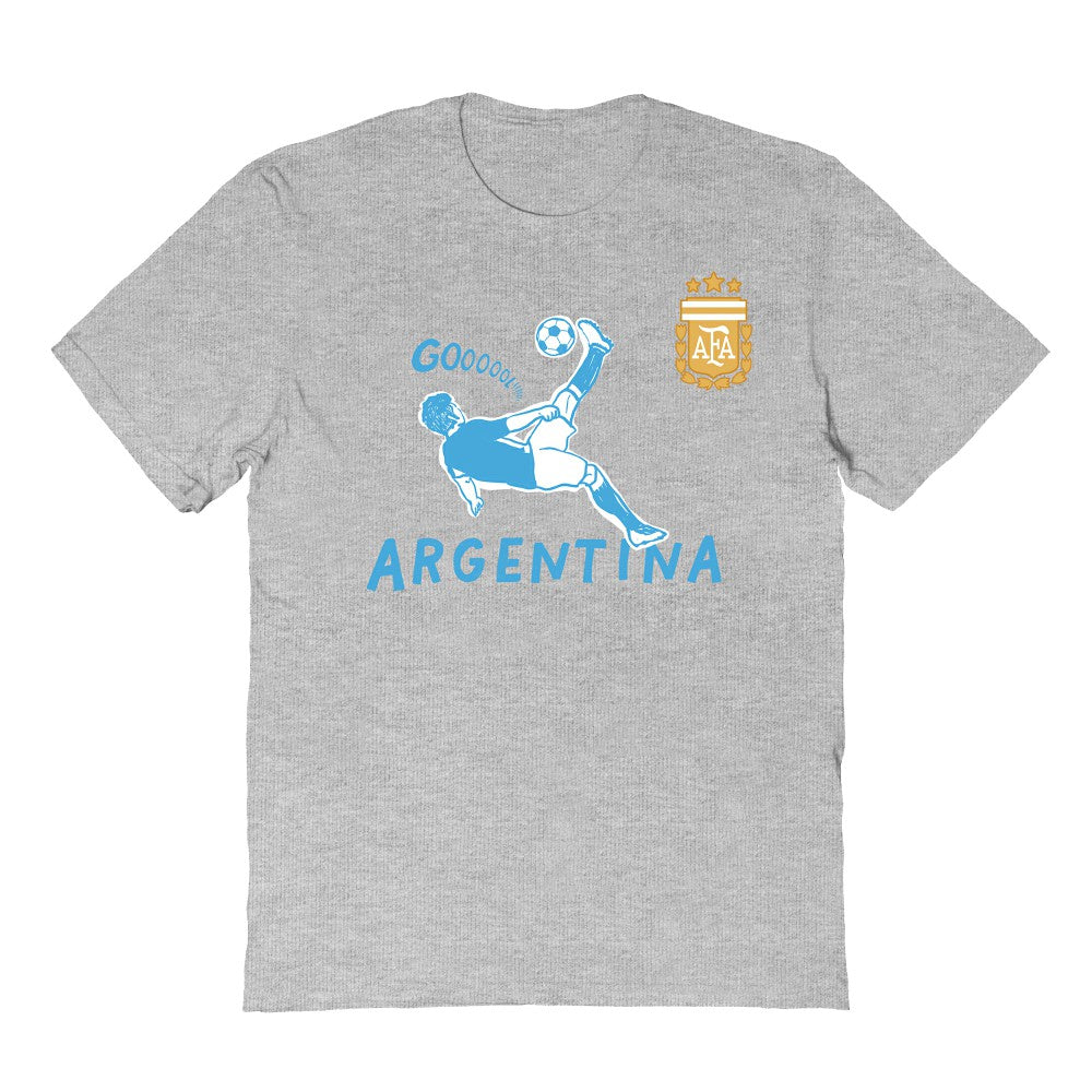 Argentina National Team Vive La Fete Youth Chilena Style T-Shirts - Gray
