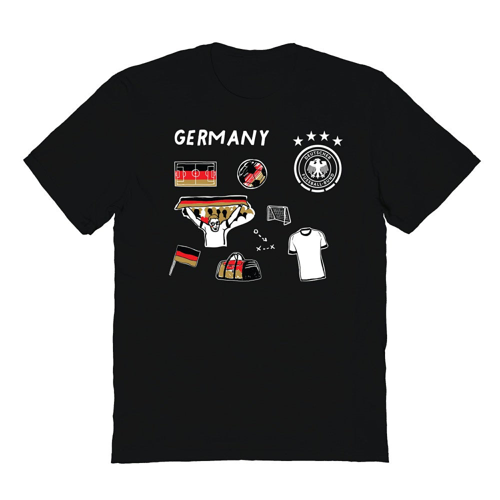 Germany National Team Vive La Fete Youth Impressions Icons T-Shirts - Black