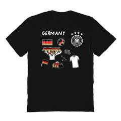 Germany National Team Vive La Fete Youth Impressions Icons T-Shirts - Black