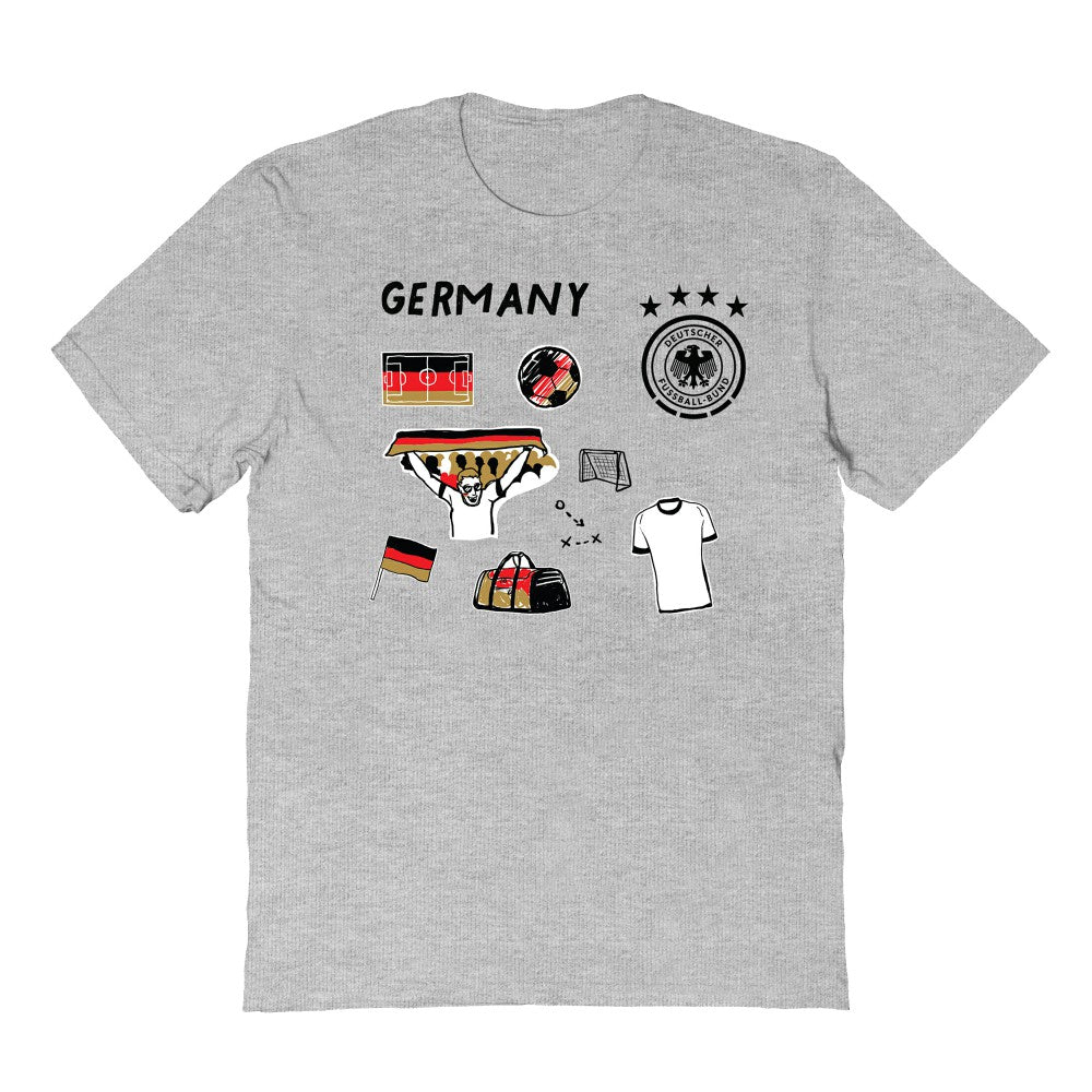Germany National Team Vive La Fete Youth Impressions Icons T-Shirts - Gray