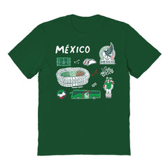 Mexico National Team Vive La Fete Youth Impressions Icons T-Shirts - Green
