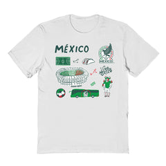 Mexico National Team Vive La Fete Youth Impressions Icons T-Shirts - White