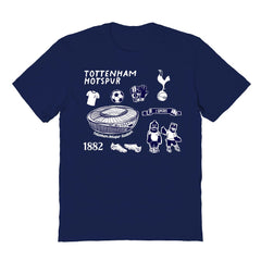 Tottenham Hotspur Vive La Fete Youth Impressions Icons T-Shirts - Navy