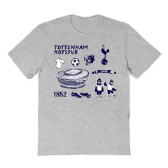 Tottenham Hotspur Vive La Fete Youth Impressions Icons T-Shirts - Gray