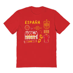 Spain National Team Vive La Fete Youth Impressions Icons T-Shirts - Red