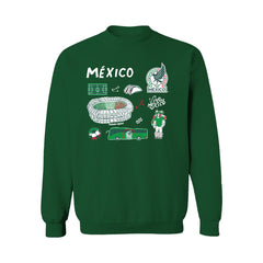 Mexico National Team Vive La Fete Women's Impressions Icons Sweatshirt - Green
