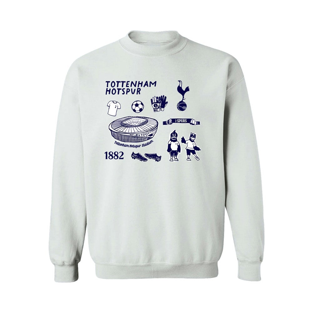 Tottenham Hotspur Vive La Fete Women's Impressions Icons Sweatshirt - White