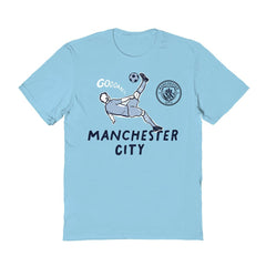 Manchester City Vive La Fete Women's Chilena Style T-Shirts - Light Blue