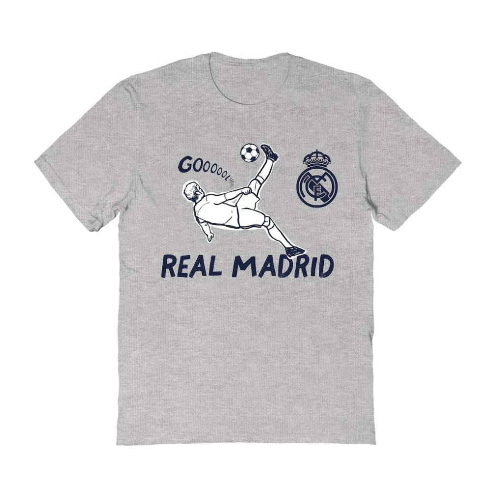 Real Madrid Vive La Fete Women's Chilena Style T-Shirts - Gray