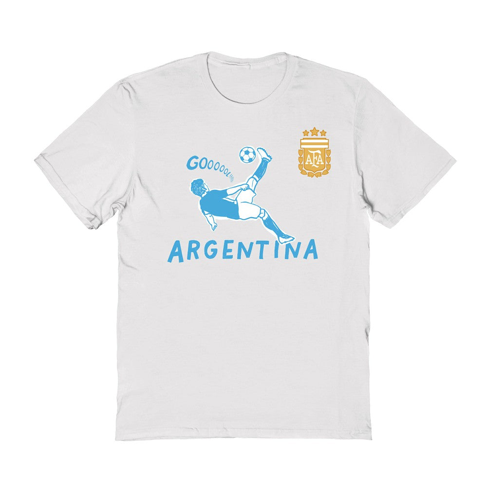 Argentina National Team Vive La Fete Women's Chilena Style T-Shirts - White