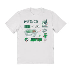 Mexico National Team Vive La Fete Women's Impressions Icons T-Shirts - White