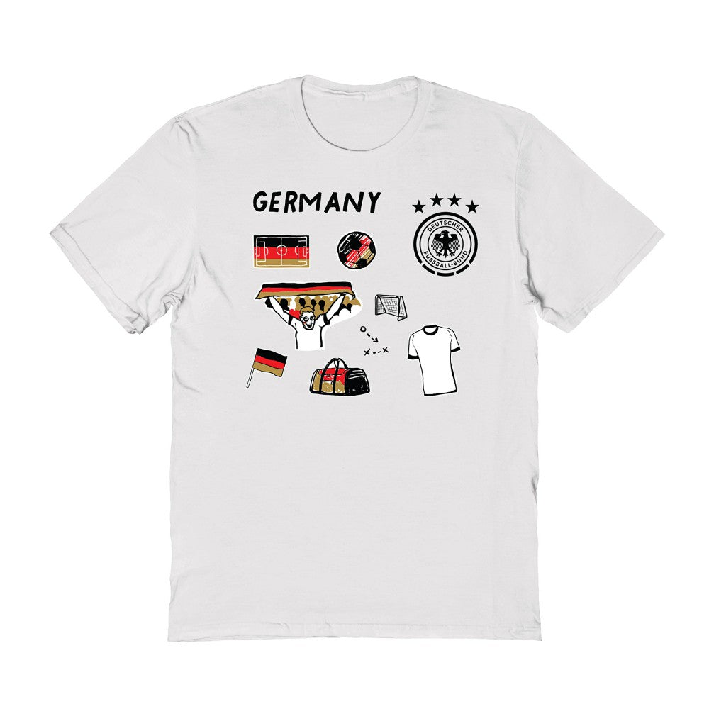 Germany National Team Vive La Fete Women's Impressions Icons T-Shirts - White
