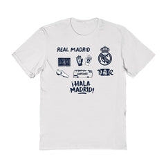 Real Madrid Vive La Fete Women's Impressions Icons T-Shirts - White