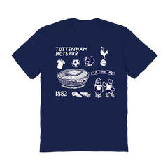 Tottenham Hotspur Vive La Fete Women's Impressions Icons T-Shirts - Navy