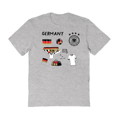 Germany National Team Vive La Fete Women's Impressions Icons T-Shirts - Gray